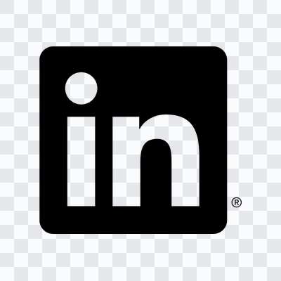 LinkedIn black icon PNG