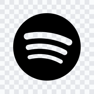 Spotify black icon in PNG format