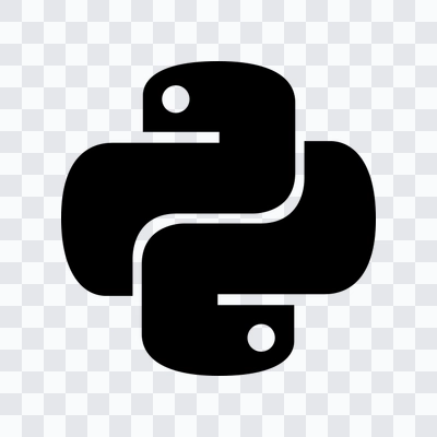 Python black icon PNG