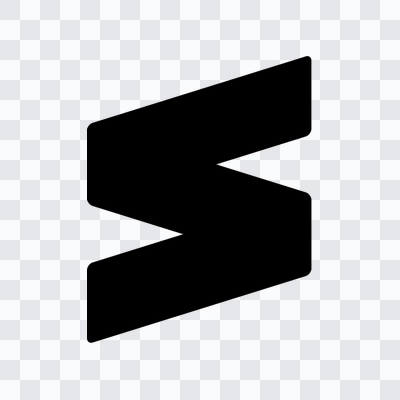 Sublime Text black icon PNG