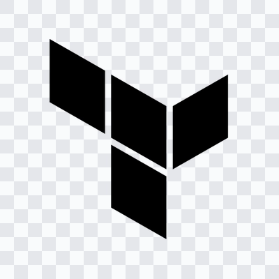 ikon Terraform hitam PNG