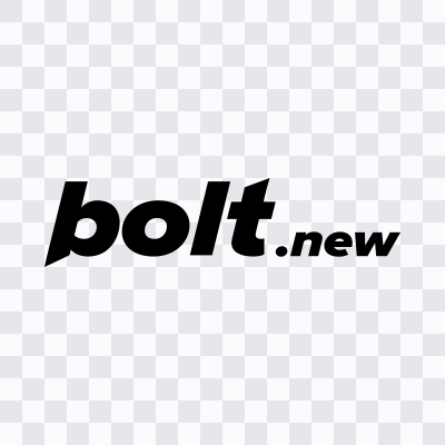 Bolt.new black logo in SVG format