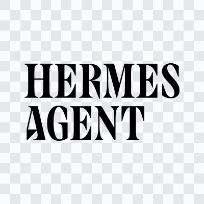 Hermes Agent black wordmark SVG