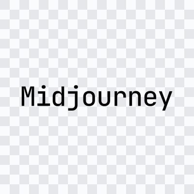 Midjourney black logo in PNG format