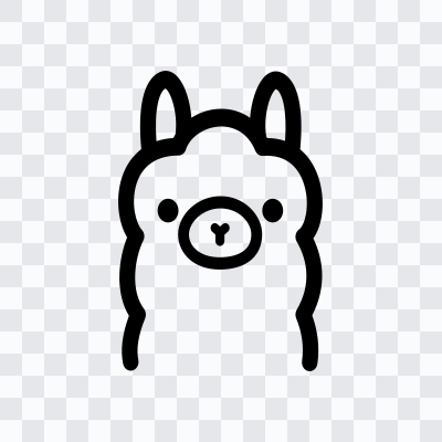 Ollama black logo SVG