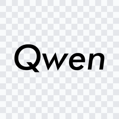 Qwen AI black logo in PNG format