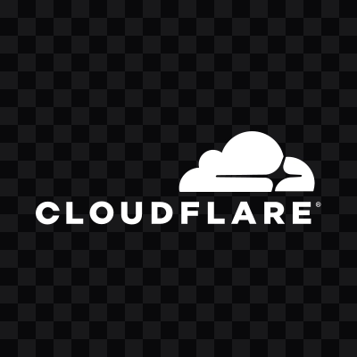 Cloudflare white logo SVG