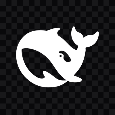 DeepSeek white icon in PNG format