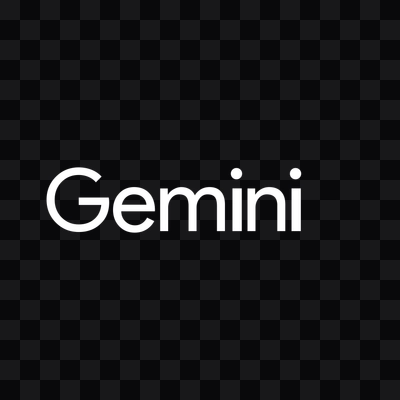 Google Gemini white logo in PNG format