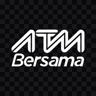 ATM Bersama white logo in PNG format