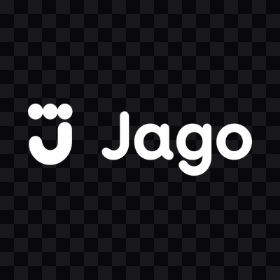 Bank Jago white logo in PNG format
