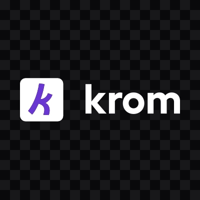 logo Krom Bank putih SVG
