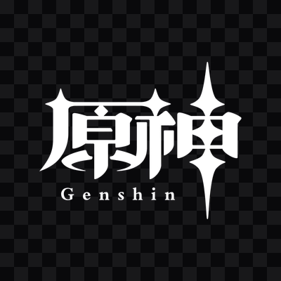Genshin Impact white logo in PNG format