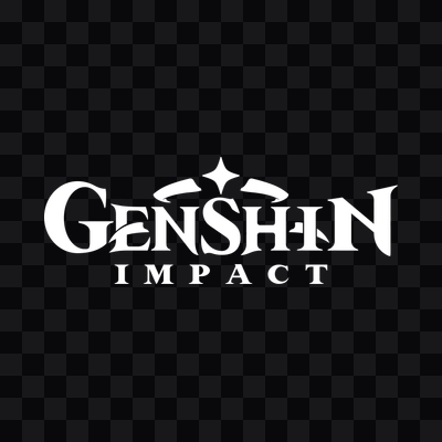 Genshin Impact white logo in PNG format