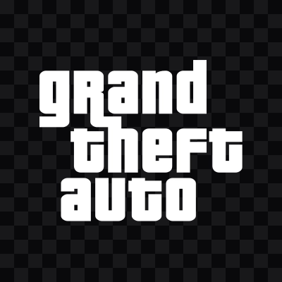 GTA (Grand Theft Auto) white logo SVG