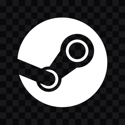 Steam white icon in SVG format