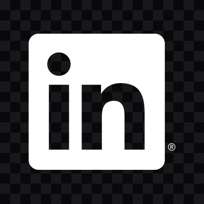 LinkedIn white icon PNG