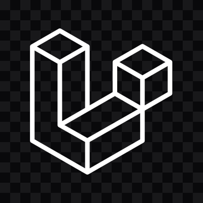 Laravel white icon SVG