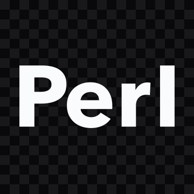 Perl white wordmark SVG