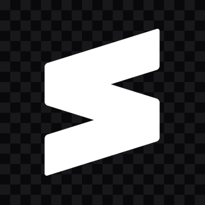 Sublime Text white icon PNG