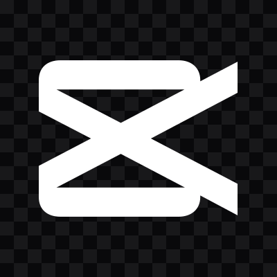 CapCut white icon SVG