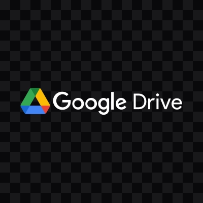 Google Drive white logo in SVG format