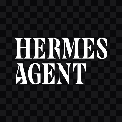 Hermes Agent white wordmark SVG