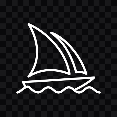 Midjourney white logo in PNG format