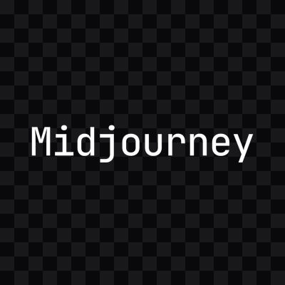 Midjourney white logo in PNG format