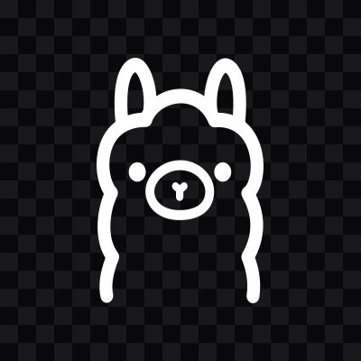 Ollama white logo SVG