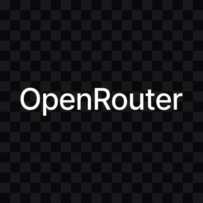 OpenRouter white logo in PNG format
