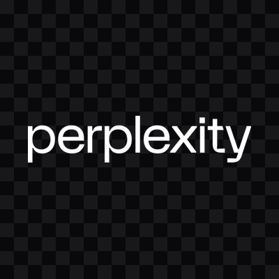 Perplexity white logo in PNG format