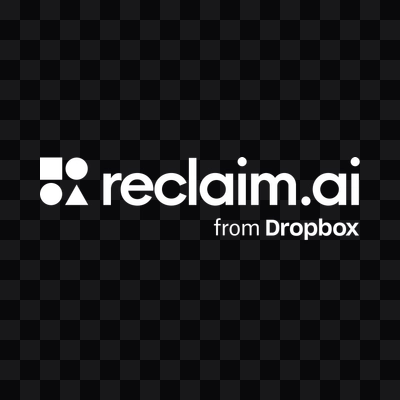 Reclaim AI white logo in PNG format
