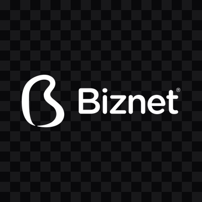 Biznet white logo PNG