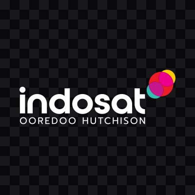 Logo Indosat Ooredoo Hutchison putih format SVG