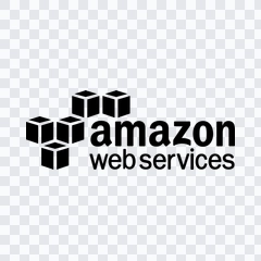 AWS black logo PNG