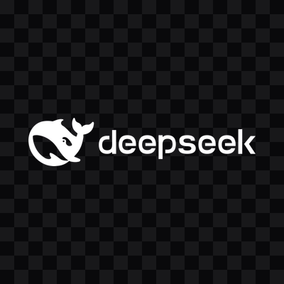 DeepSeek white logo in PNG format