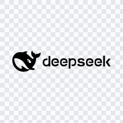 DeepSeek black logo PNG