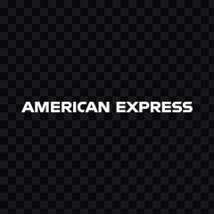 American Express white wordmark PNG