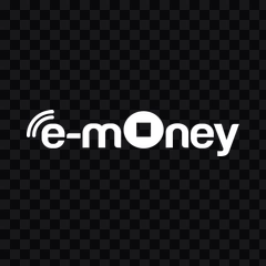 logo Mandiri e-money putih PNG
