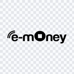 logo Mandiri e-money hitam PNG