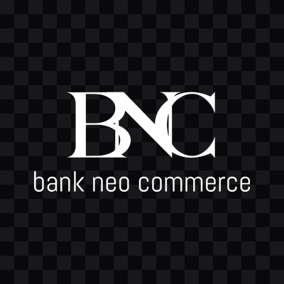 Bank Neo Commerce white logo in PNG format