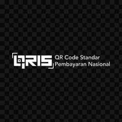 QRIS white logo PNG