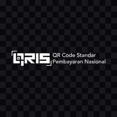 QRIS white logo in PNG format