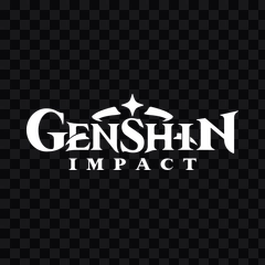Genshin Impact white logo PNG