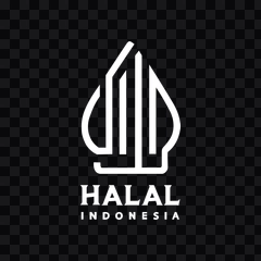 Halal Indonesia white logo PNG