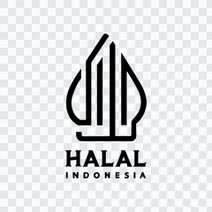 Halal Indonesia black logo PNG