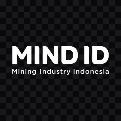 Mining Industry Indonesia / MIND ID white logo in PNG format
