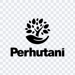 Perhutani black logo PNG