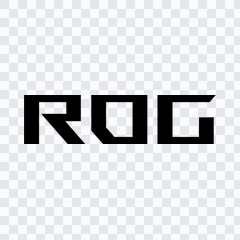 ROG (Republic of Gamers) black wordmark PNG